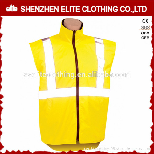 Fashion Yellow Reflective Vest With Hi Vis Bands Men